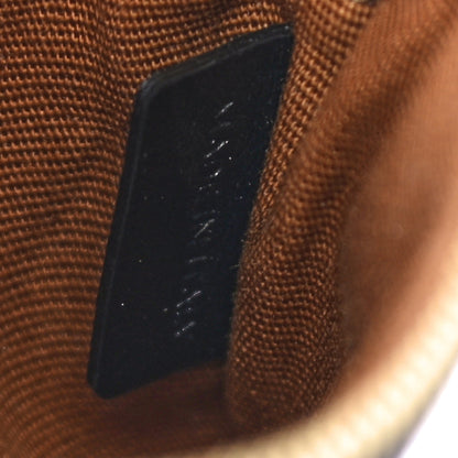 Celine Triomphe Canvas Logo Coin and Card Pouch With Hook Black 6 of 10