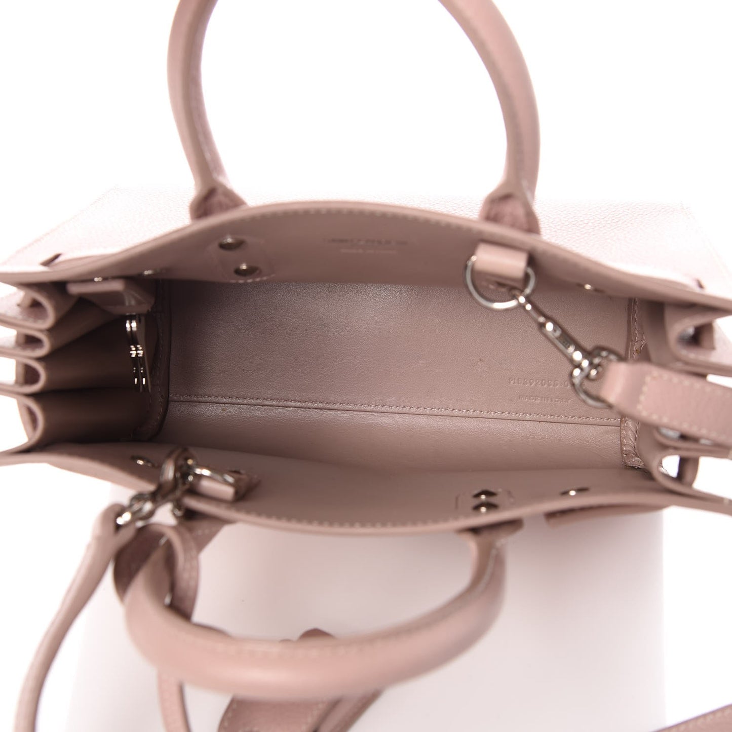 Grained Calfskin Nano Sac De Jour Antique Rose