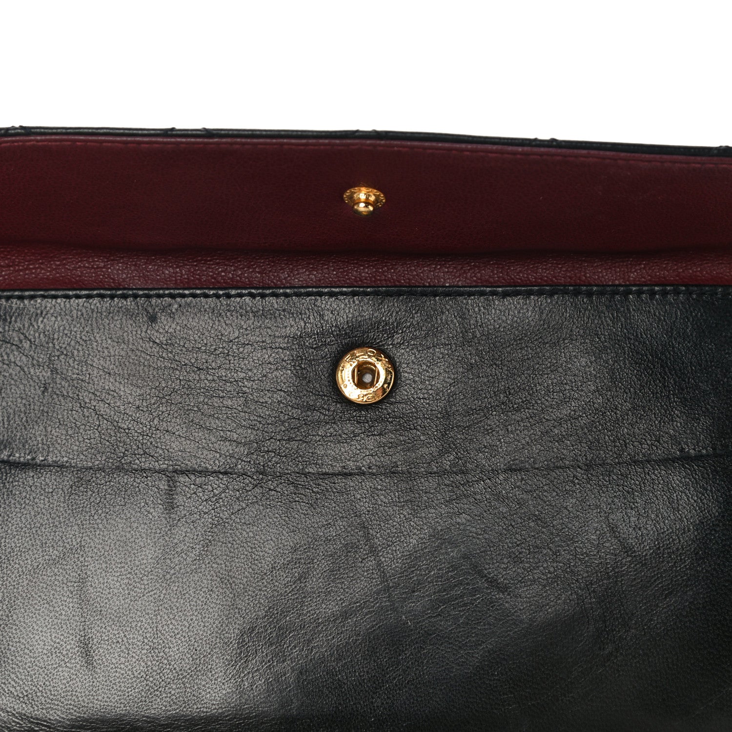 Chanel Calfskin Quilted CC Flap Clutch Black 12 of 14