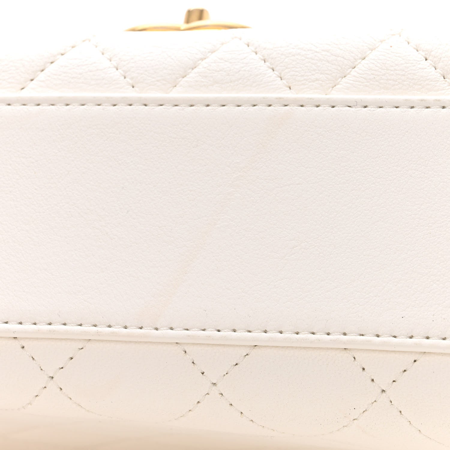Chanel Lambskin Quilted La Parisienne Top Handle Flap White 13 of 14