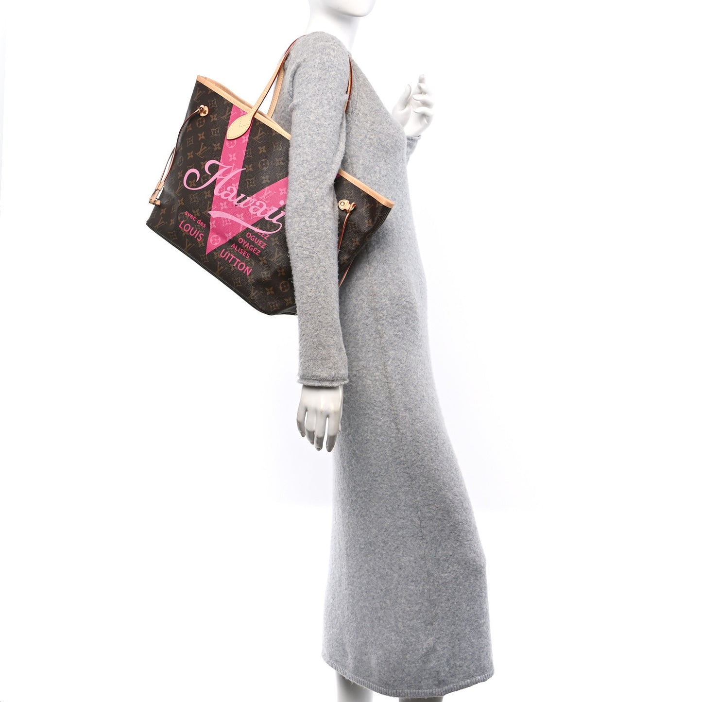 Monogram Hawaii V Neverfull MM Hot Pink