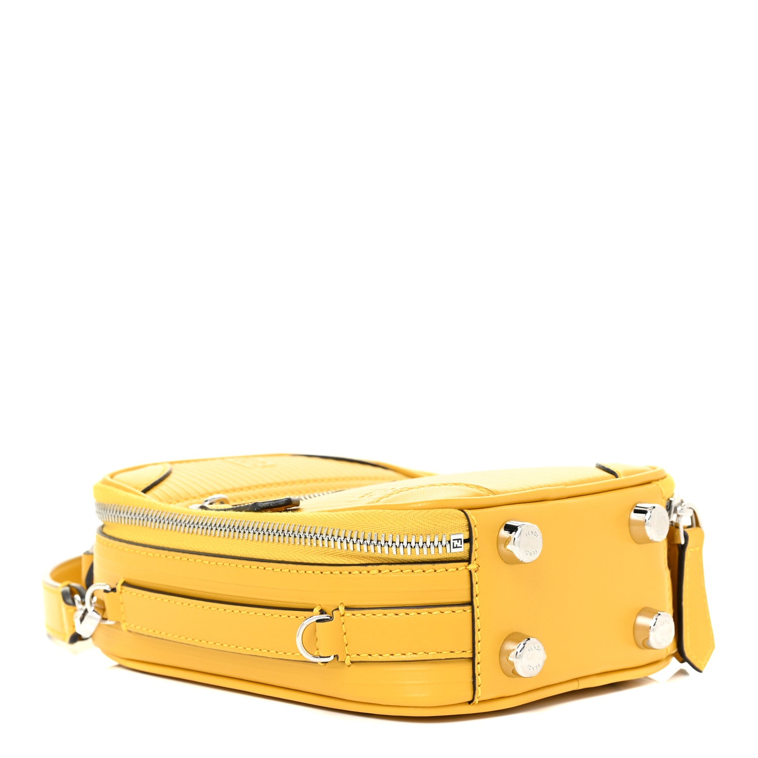 Fendi Vitello Astro Rubber Effect Mini Trolley Bag Sunflower 4 of 9
