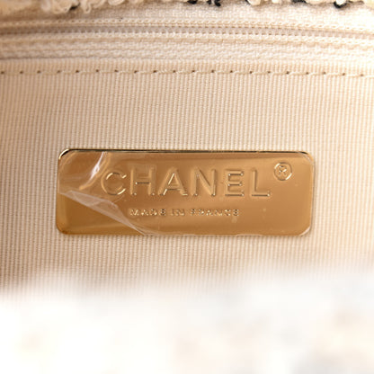 Chanel Tweed Quilted Medium Chanel 19 Flap Ecru Black 6 of 9