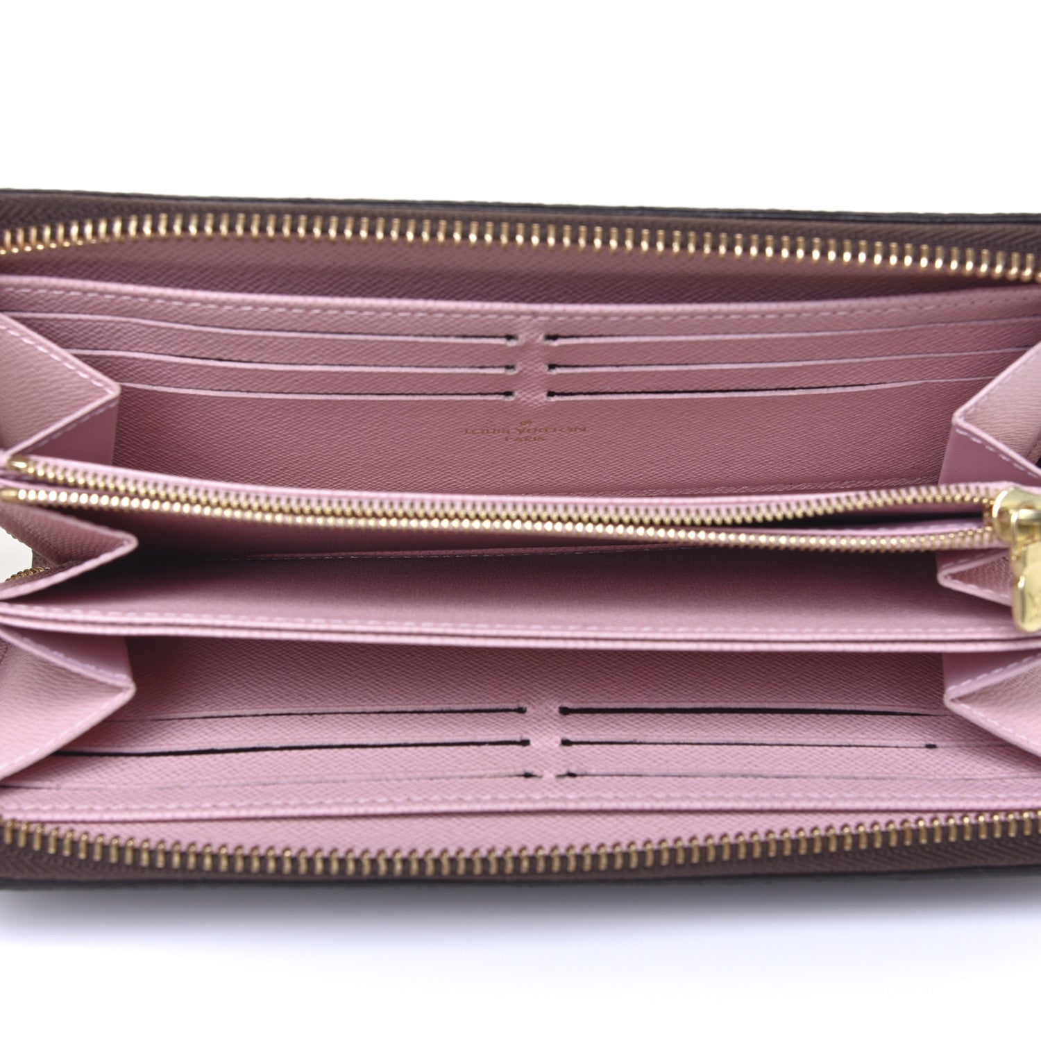 Louis Vuitton Damier Ebene Zippy Wallet Rose Ballerine 5 of 8