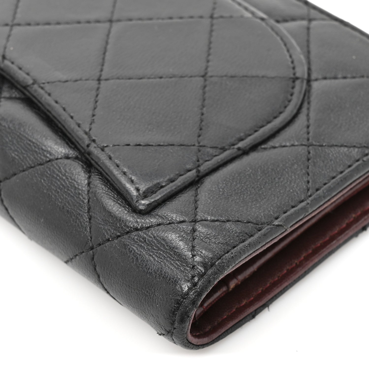 Chanel Lambskin Quilted Yen Wallet Black 13 of 14