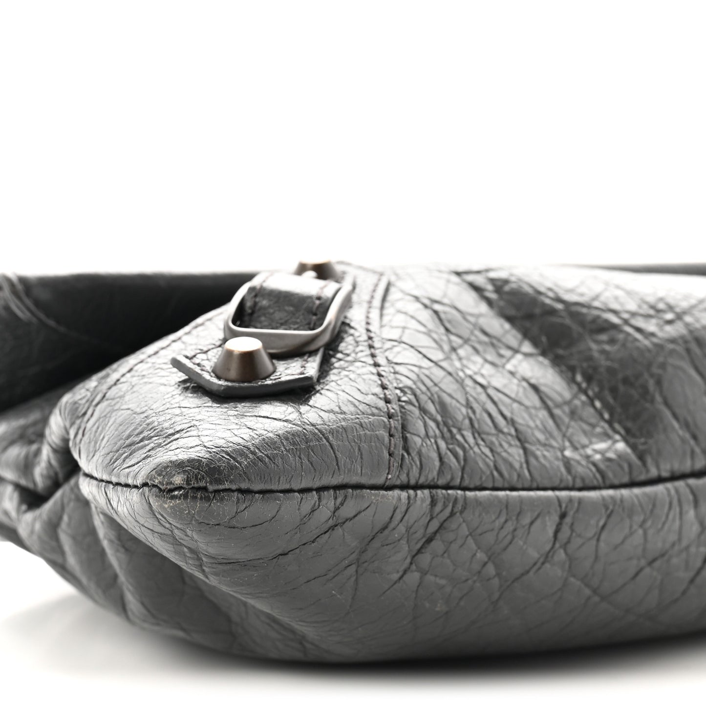 Agneau Classic Hardware Envelope Strap Clutch Gris Fossile