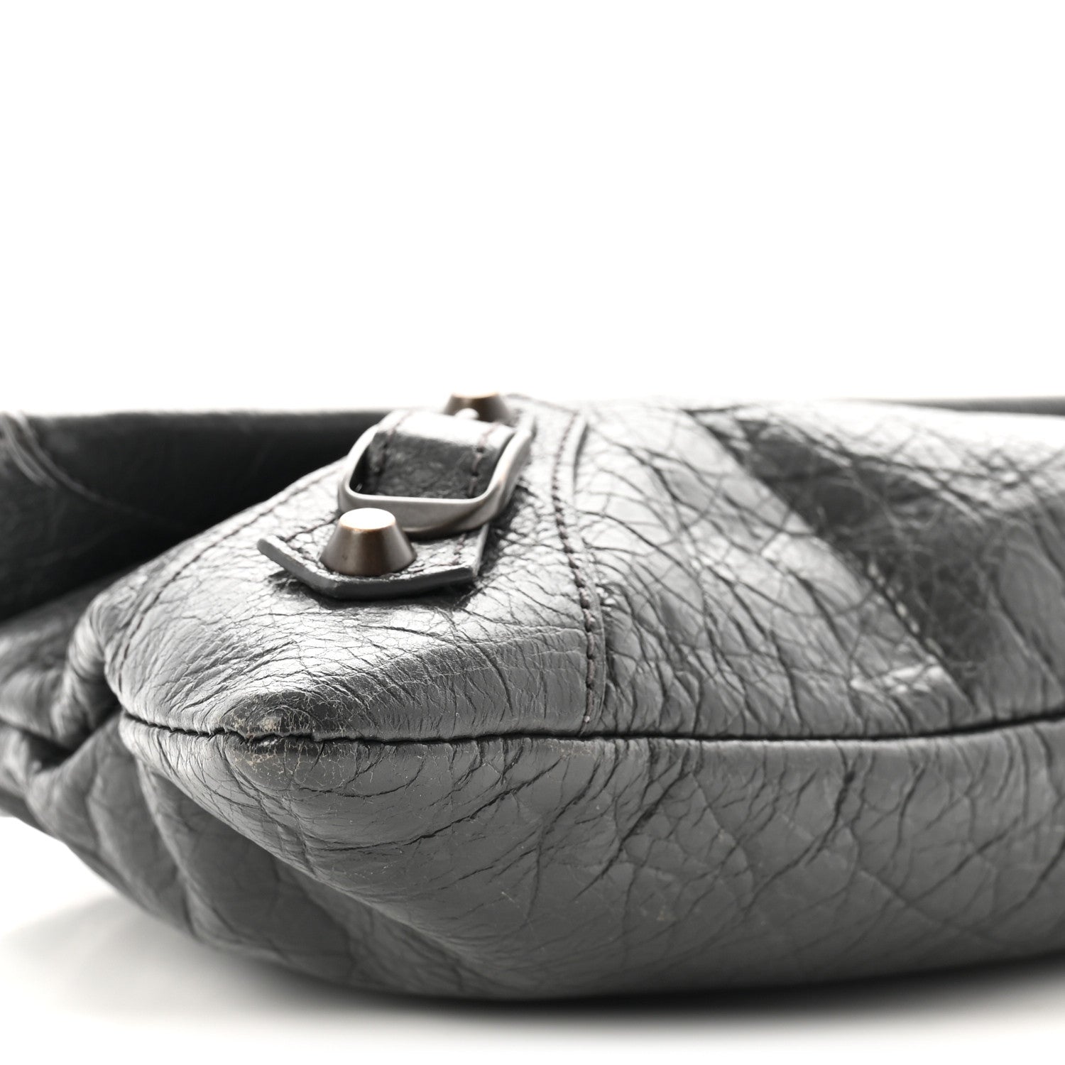Balenciaga Agneau Classic Hardware Envelope Strap Clutch Gris Fossile 10 of 11