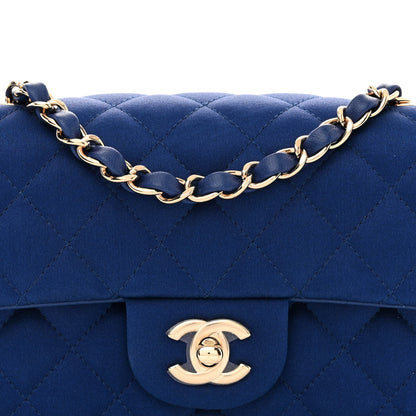 Chanel Satin Quilted Mini Rectangular Flap Blue 8 of 11