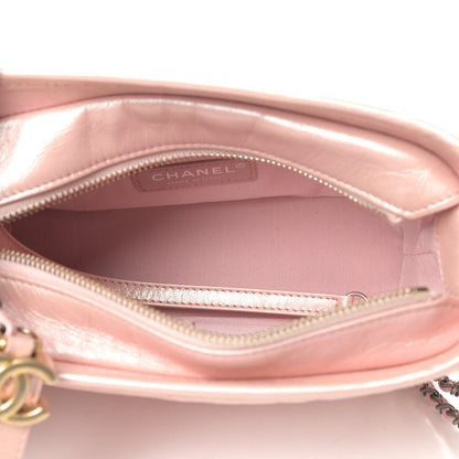 Chanel Iridescent Aged Calfskin Quilted Small Gabrielle Hobo Rose 4 of 4