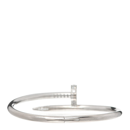 Cartier 18K White Gold Diamond Juste Un Clou Bracelet 16 3 of 6