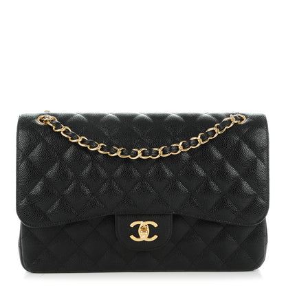 Chanel Caviar Quilted Jumbo Double Flap Black 1 of 9