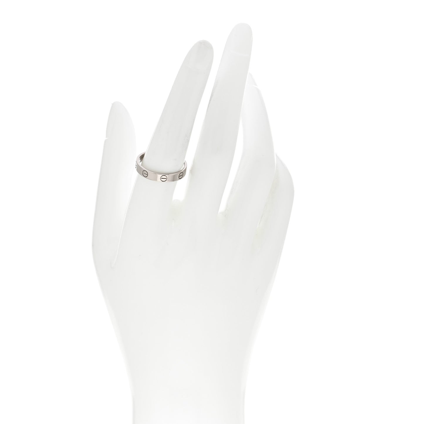 18K White Gold 3.5mm LOVE Wedding Band Ring 57 8