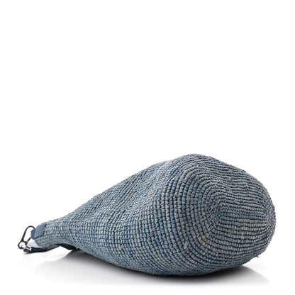 Loewe Raffia Mini Slit Tote Bag Blue 4 of 14