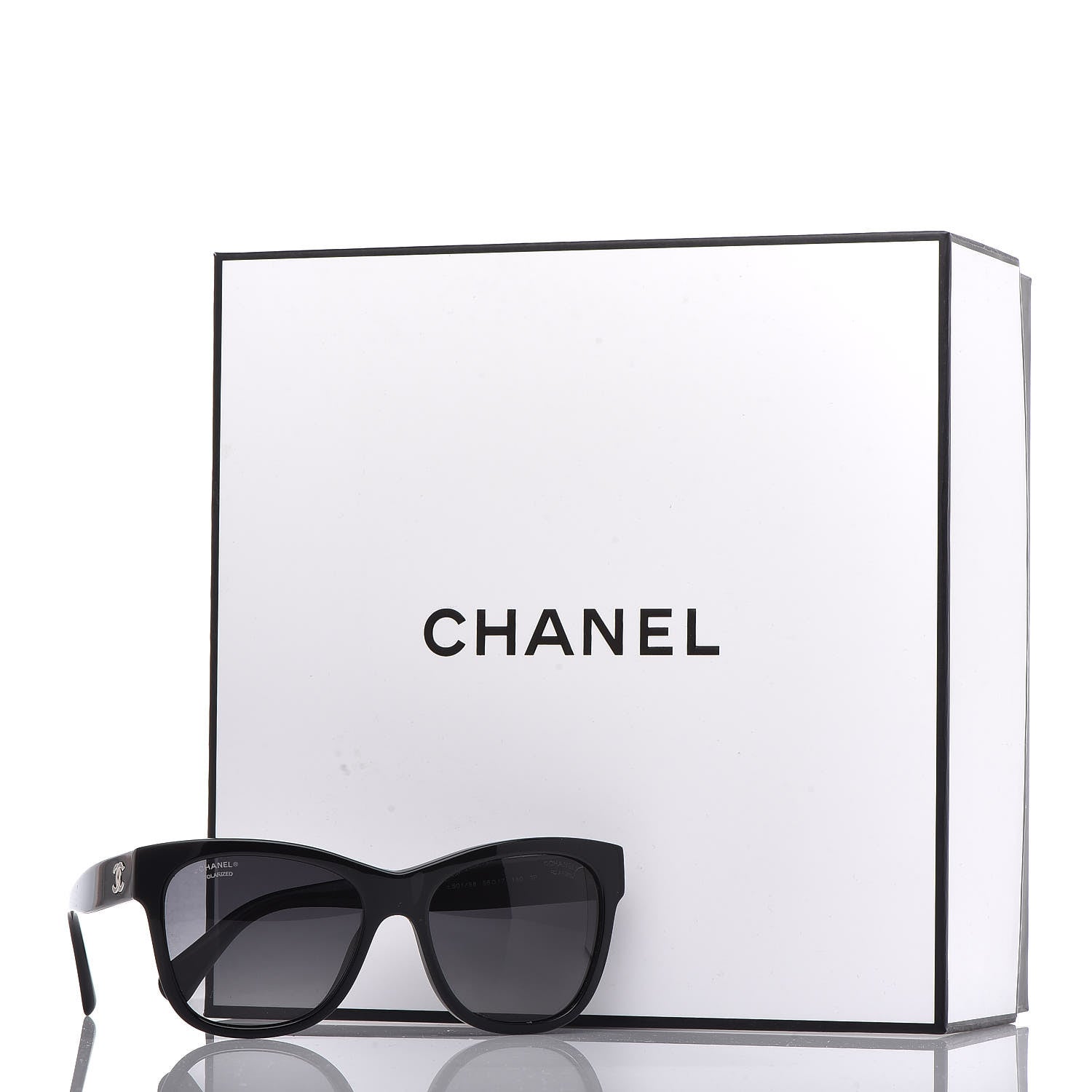 Chanel Polarized Square CC Sunglasses 5380 Black 9 of 9