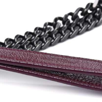 Saint Laurent Crinkled Calfskin Matelasse Monogram Medium Niki Chain Satchel Burgundy 17 of 17