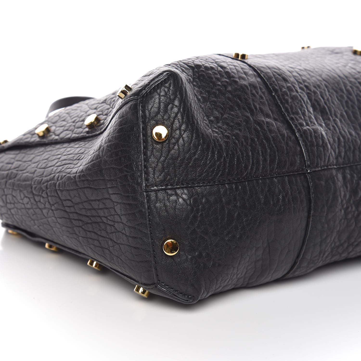 Jimmy Choo Grained Calfskin Studded Lockett Shopper Tote Black 5 of 8