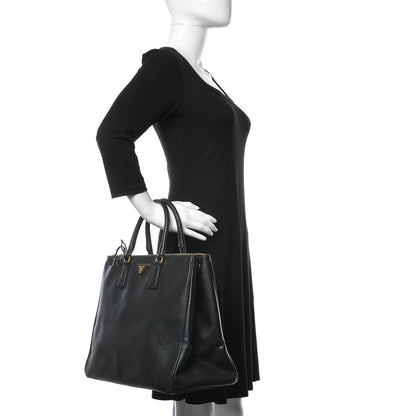 Prada Saffiano Lux Extra Large Galleria Double Zip Tote Black 2 of 10