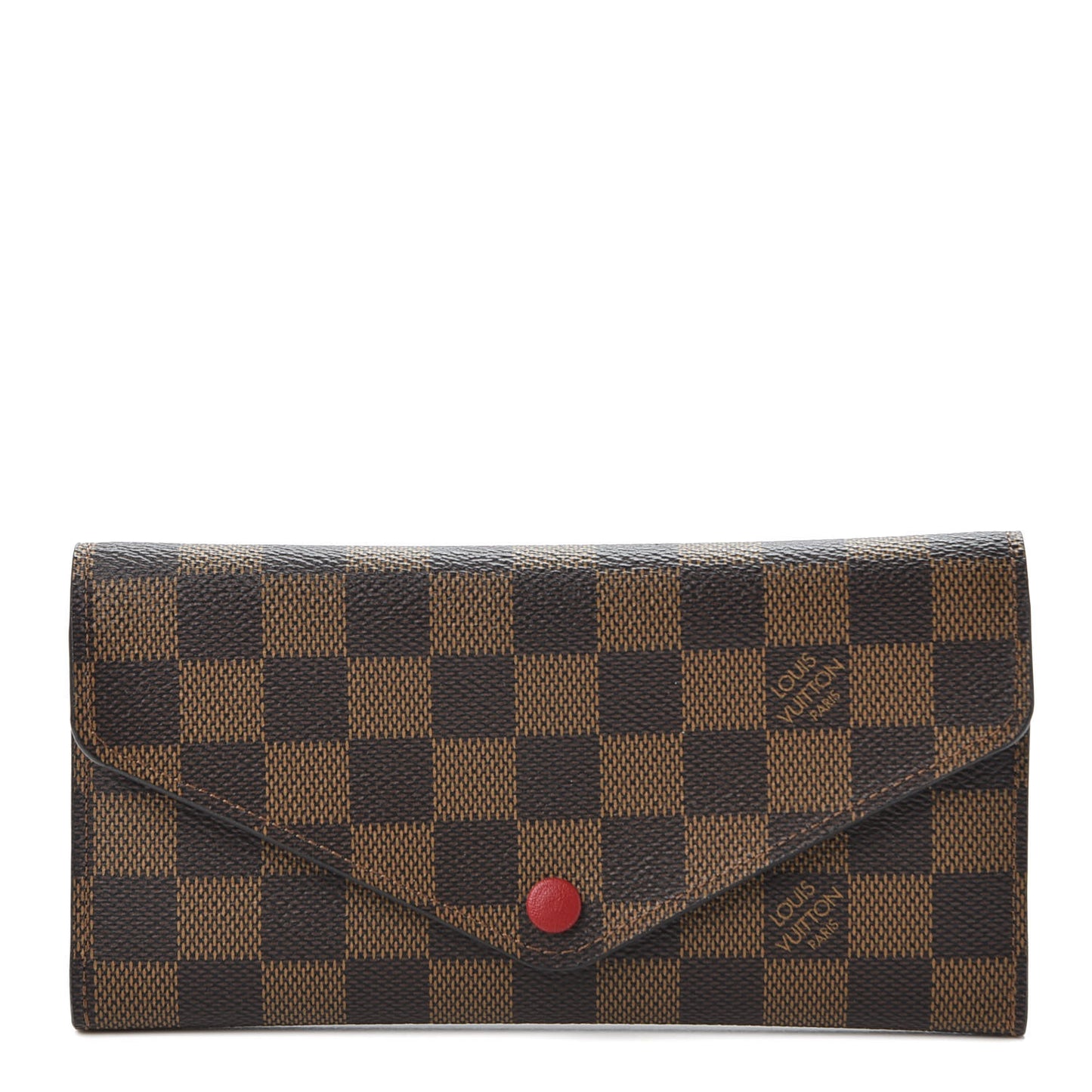 Damier Ebene Josephine Wallet Red