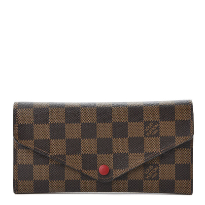 Louis Vuitton Damier Ebene Josephine Wallet Red 1 of 9