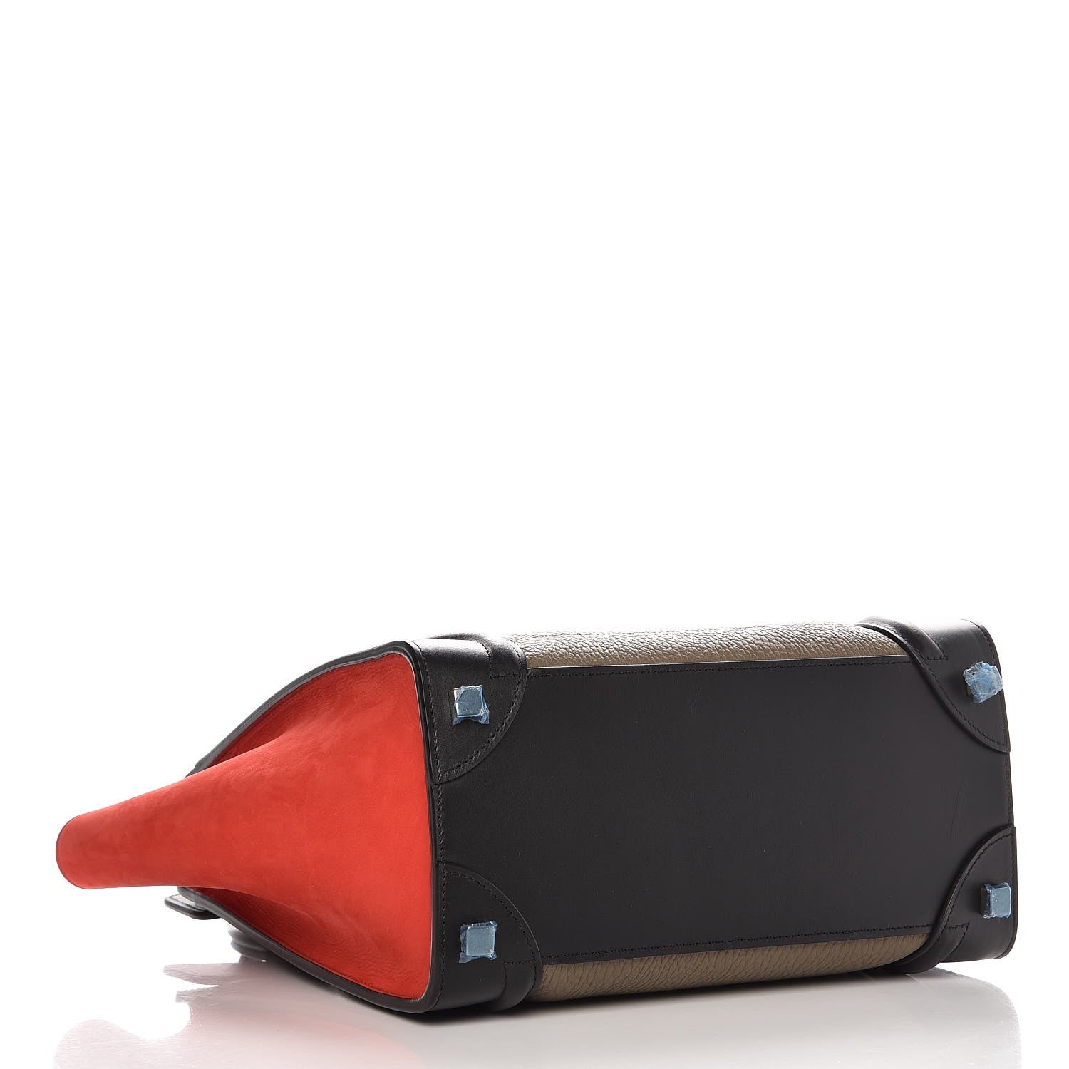 Celine Bullhide Calfskin Nubuck Micro Tri-Color Luggage Souris 4 of 7