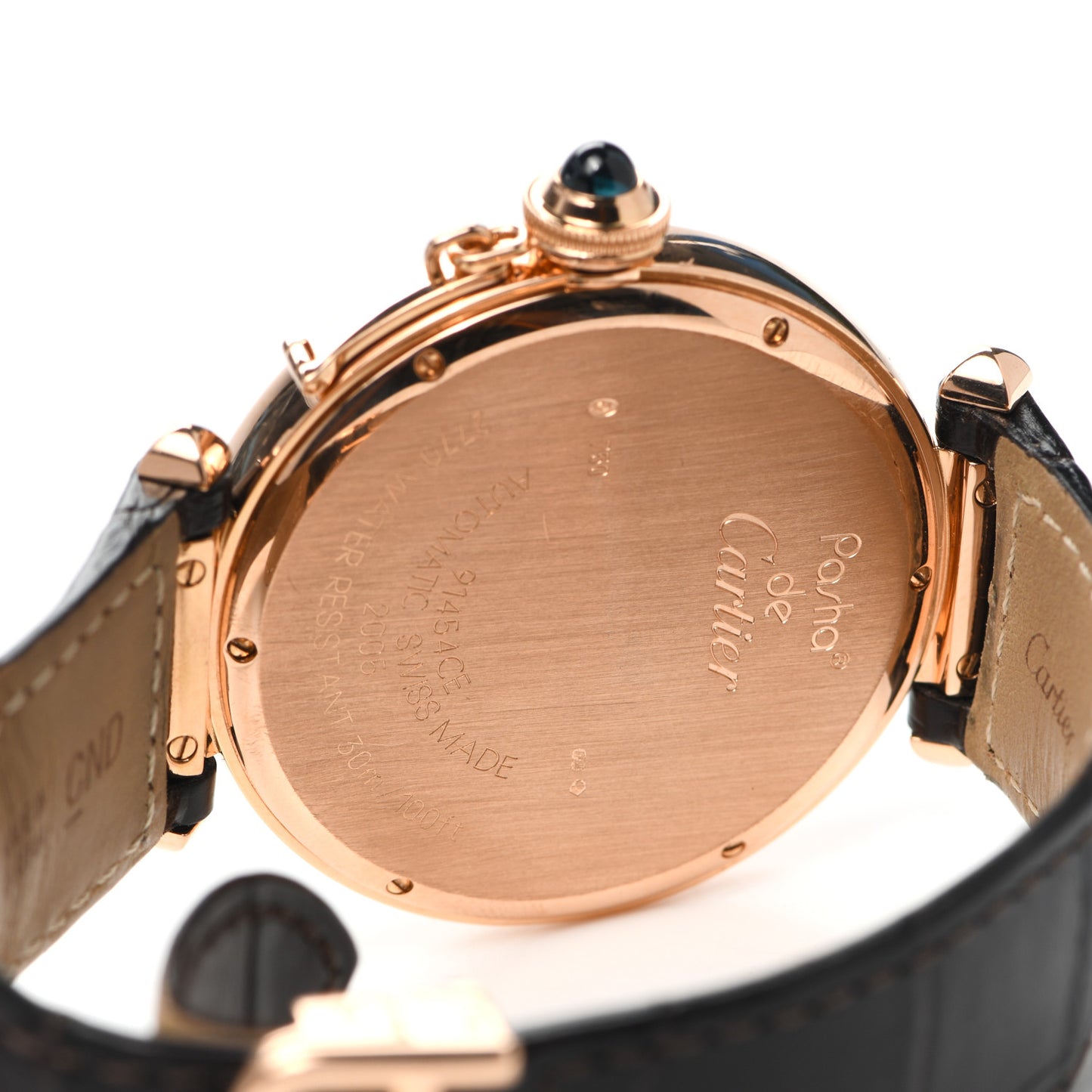 18K Pink Gold Alligator 42mm Pasha C Automatic Watch Brown