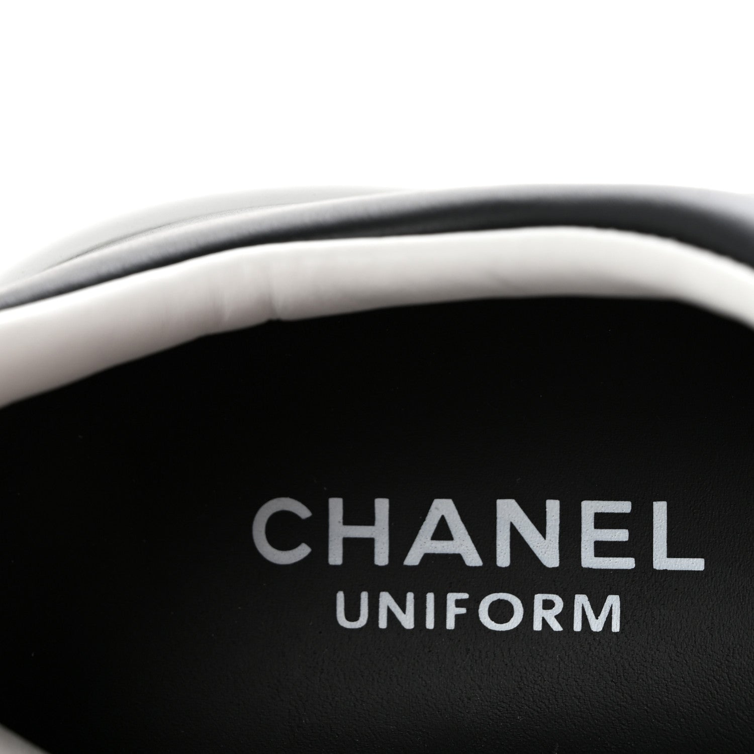Chanel Calfskin CC Uniform Womens Sneakers 37 Black 8 of 9