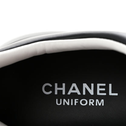 Chanel Calfskin CC Uniform Womens Sneakers 37 Black 8 of 9