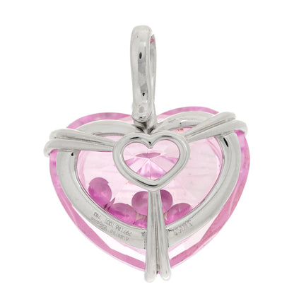 Chopard 18K White Gold Diamond Crystal So Happy Heart Pendant 4 of 4