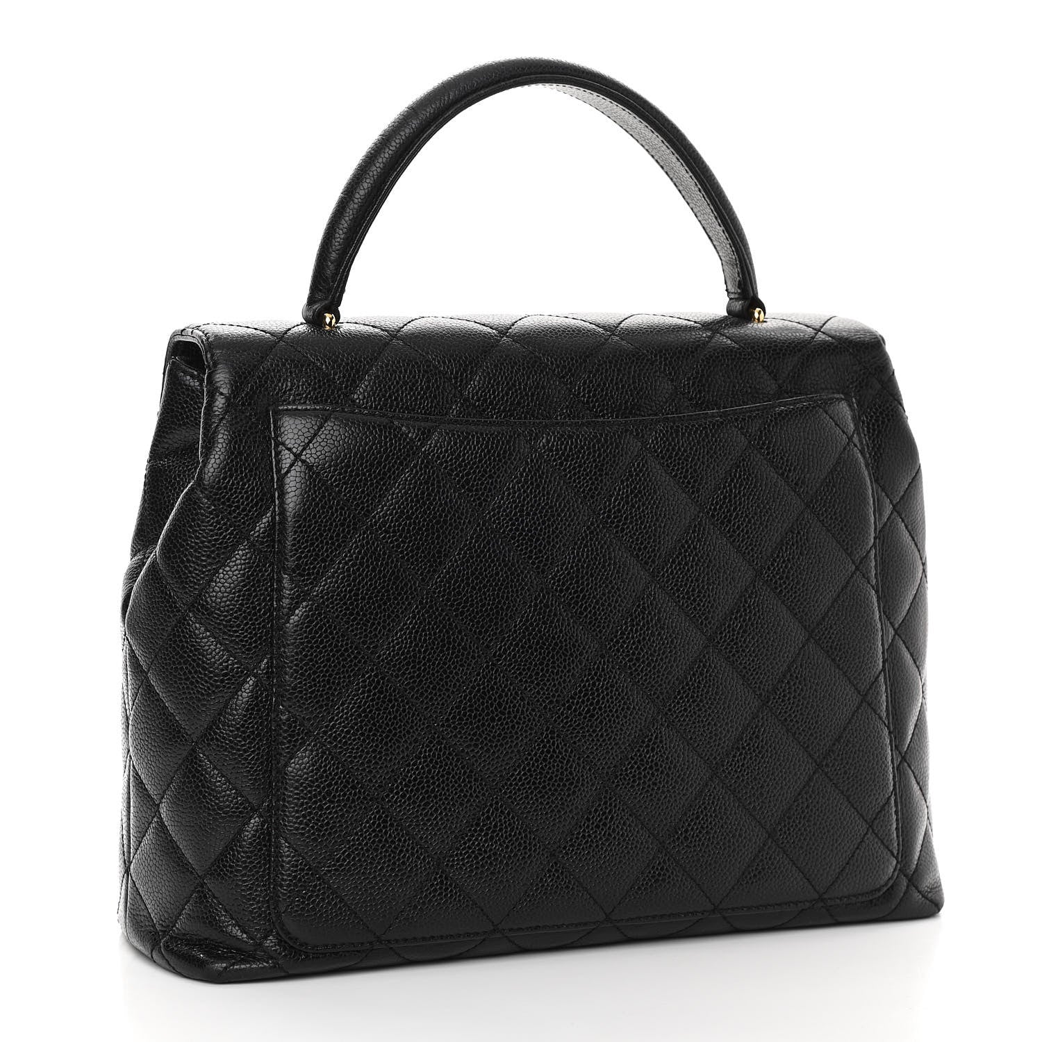 Chanel Caviar Quilted Jumbo Kelly Flap Black 3 of 14