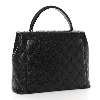 Chanel Caviar Quilted Jumbo Kelly Flap Black 3 of 14