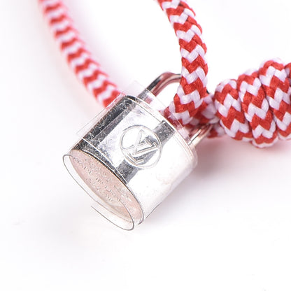 Louis Vuitton X UNICEF Sterling Silver Lockit Bracelet Red White 4 of 6
