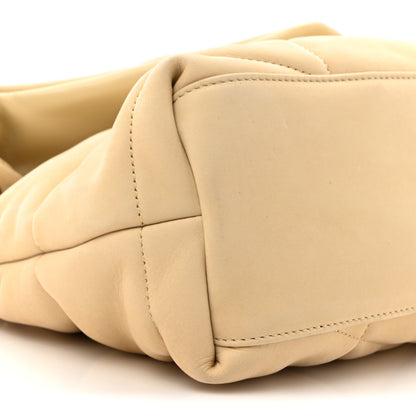 Saint Laurent Lambskin Quilted Small Loulou Puffer Monogram Chain Satchel Crema Soft 10 of 13