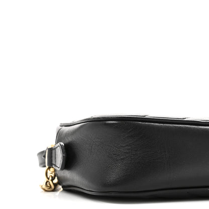 Gucci Calfskin Matelasse Mini GG Marmont Chain Shoulder Bag Black 9 of 11