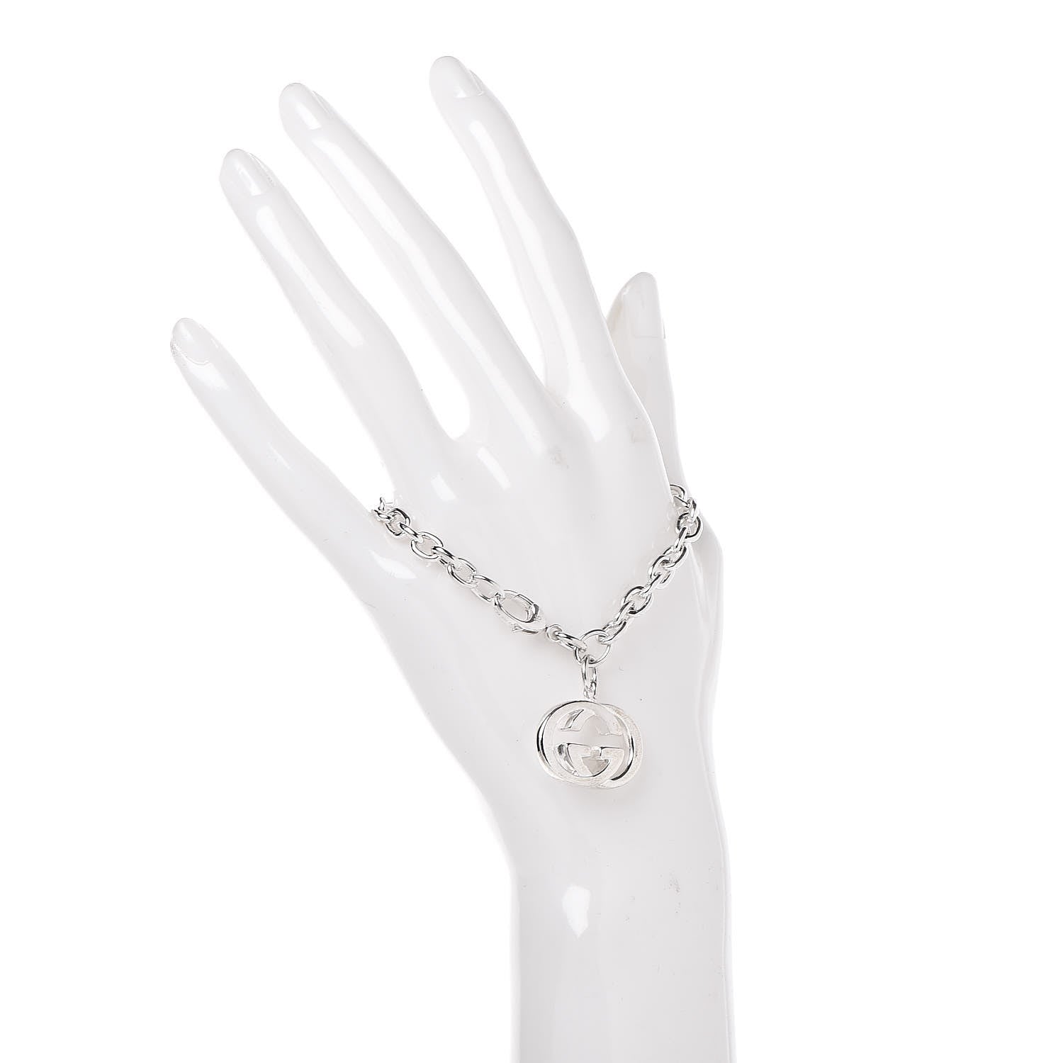 Gucci Sterling Silver Britt Charm Bracelet 2 of 5
