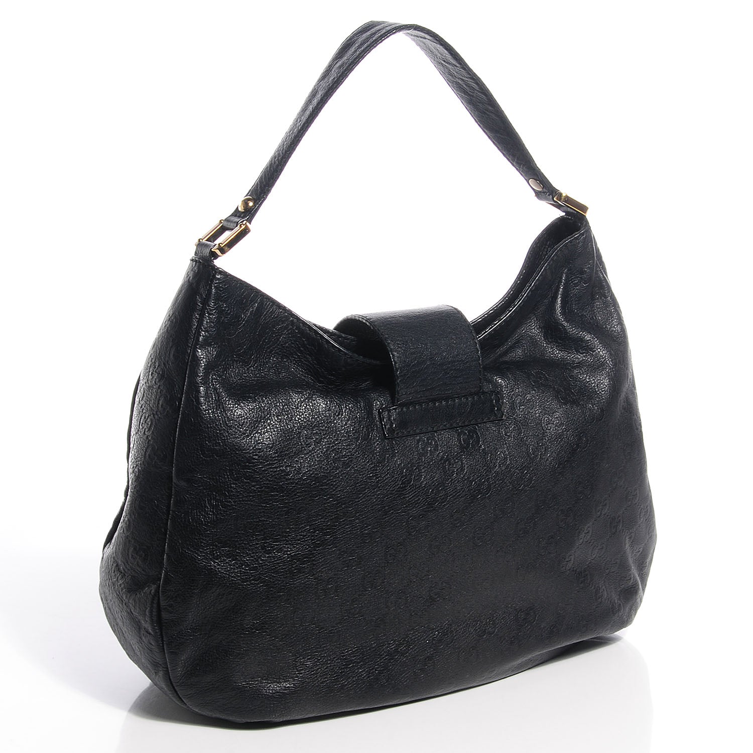 Gucci Guccissima Ladies Web Large Hobo Black 3 of 7