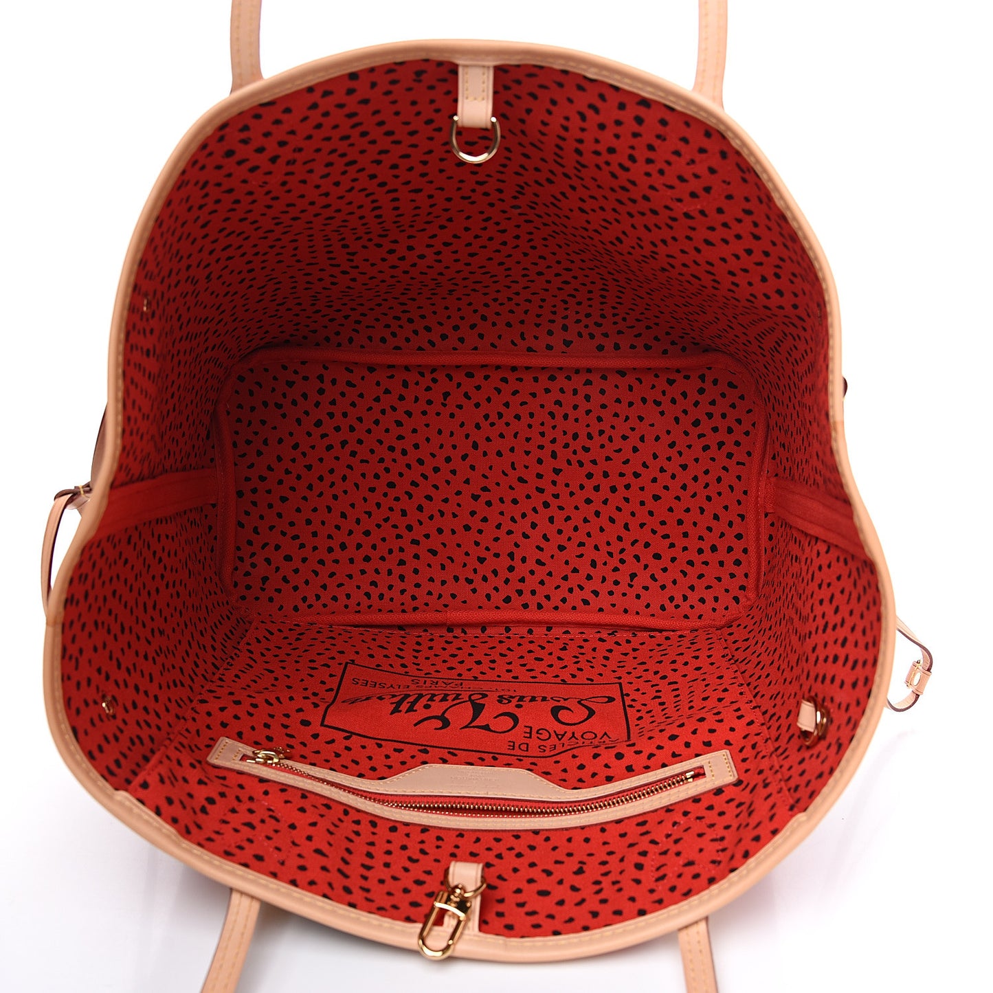 Monogram Kusama Waves Neverfull MM Red