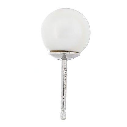 Mikimoto 18K White Gold Akoya Cultured Pearl 7.5mm Earrings 4 of 5