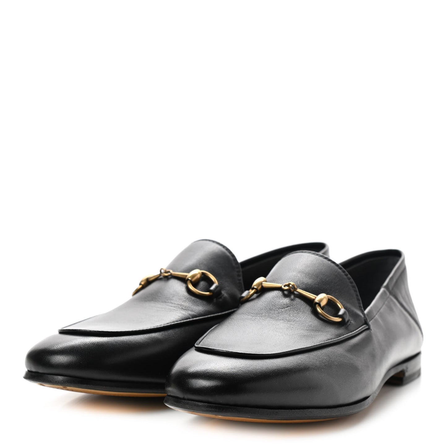 Lambskin Womens Brixton Horsebit Loafers 38.5 Black