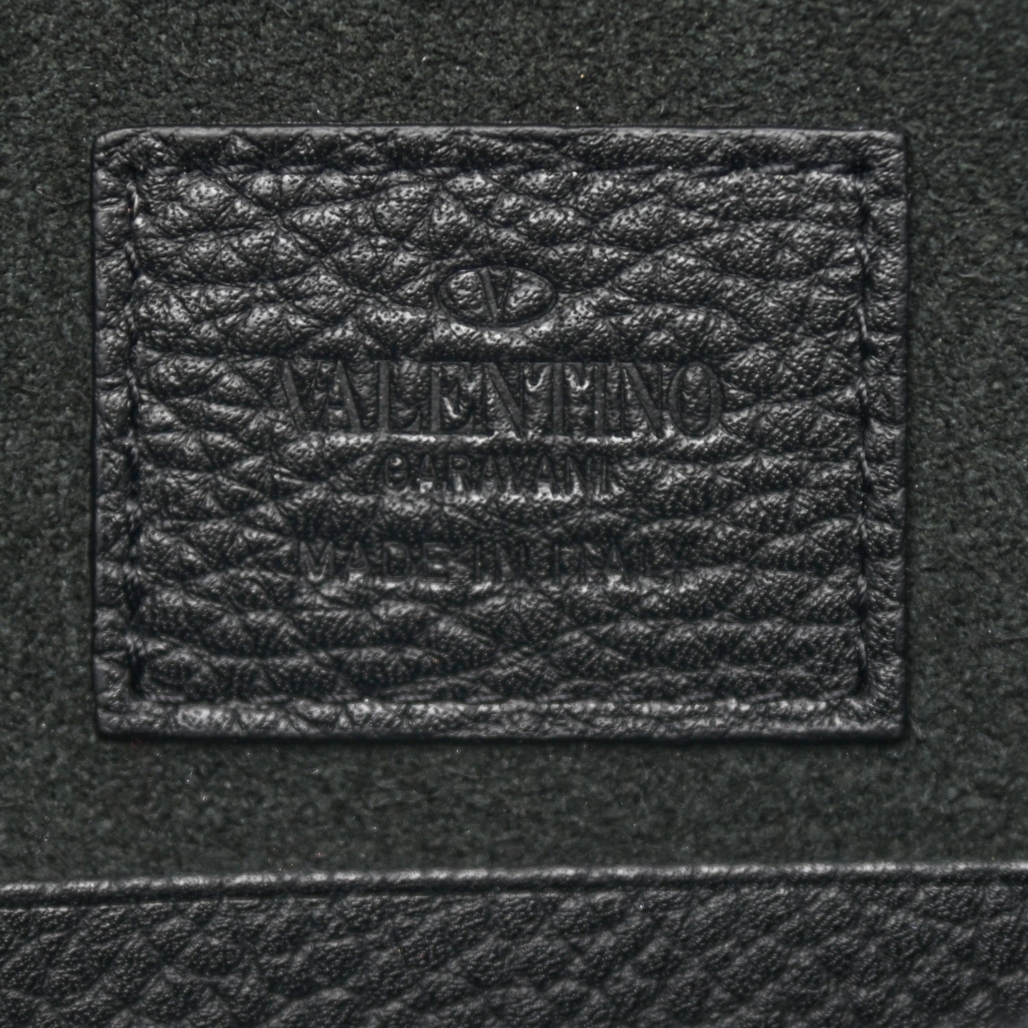 Valentino Garavani Pebbled Calfskin Large Rockstud Envelope Clutch Black 6 of 6