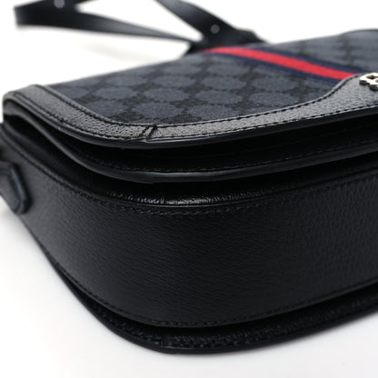 Gucci X BALENCIAGA BB Supreme Monogram Web Ophidia Shoulder Bag Black 9 of 10