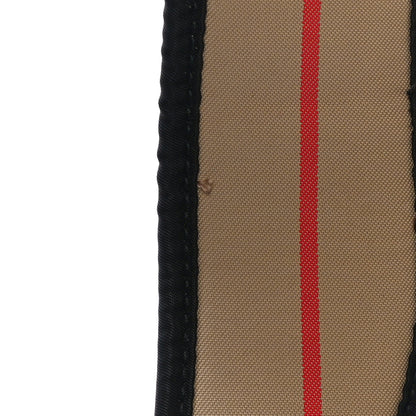 Burberry Nylon Icon Stripe Check Logo Print Backpack Natural 13 of 14