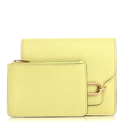 Hermes Chevre Mysore Roulis Slim Wallet Jaune Bourgeon 2 of 10