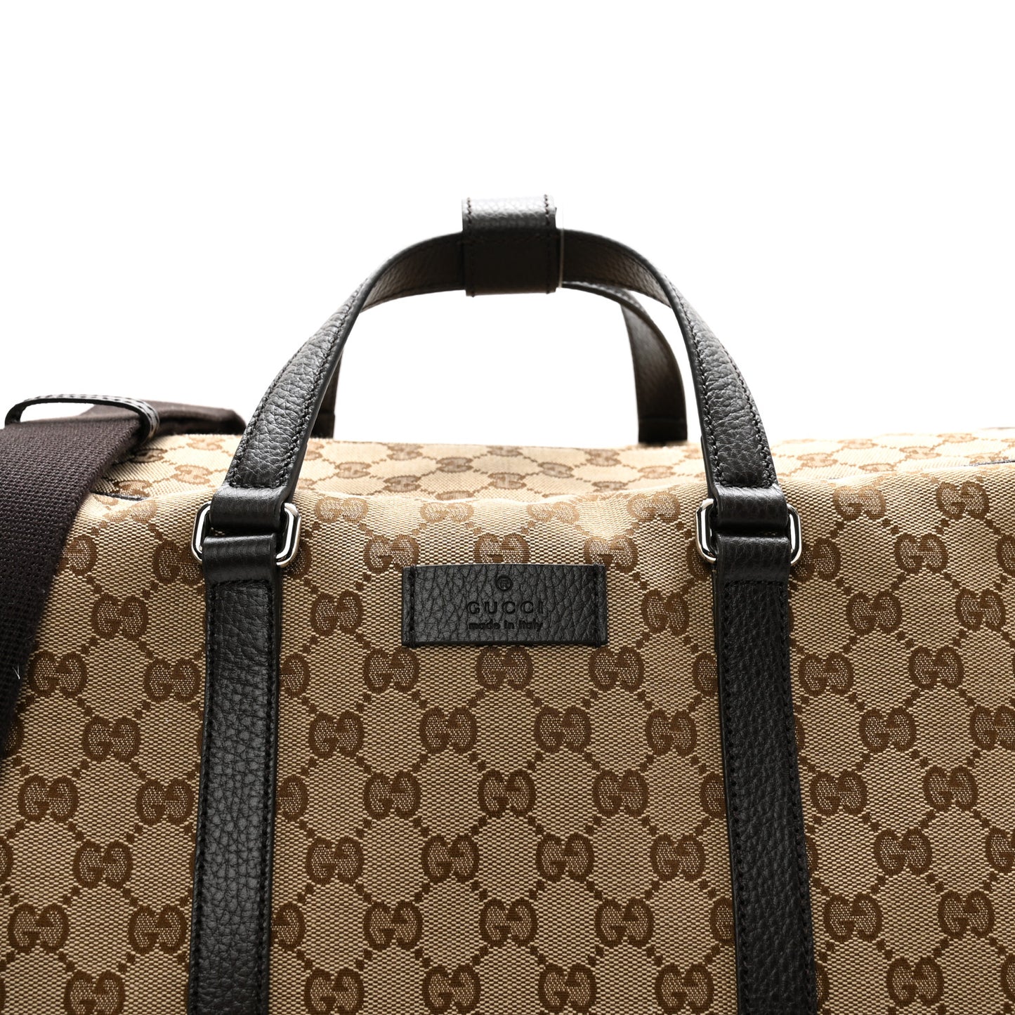 Monogram Dollar Calfskin Large Boston Duffle Bag Beige Ebony Testa di Moro Marrone Scuro