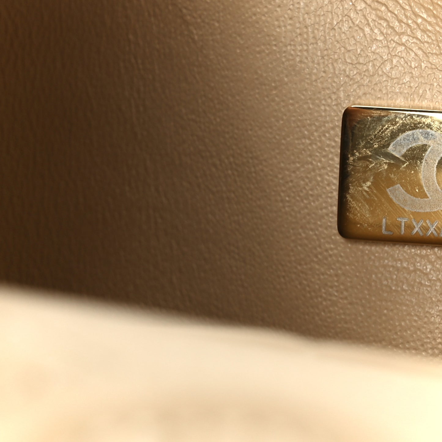 Caviar Quilted Small Double Flap Beige