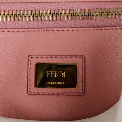 Fendi Vitello Seta Shiny Nappa Medium Peekaboo Iconic Satchel Grigio Polvere Bois de Rose 7 of 11