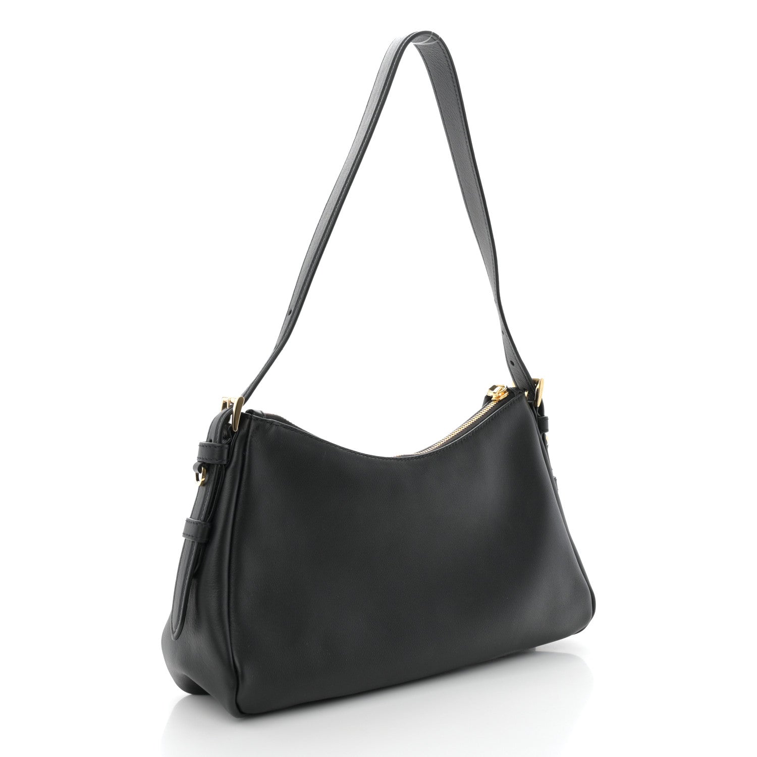 Prada Soft Calfskin Aimee Shoulder Bag Black 3 of 8