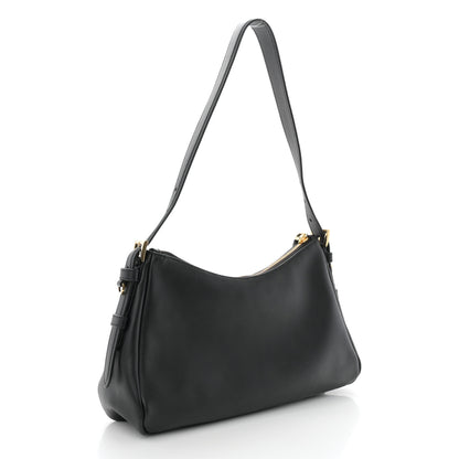 Prada Soft Calfskin Aimee Shoulder Bag Black 3 of 8