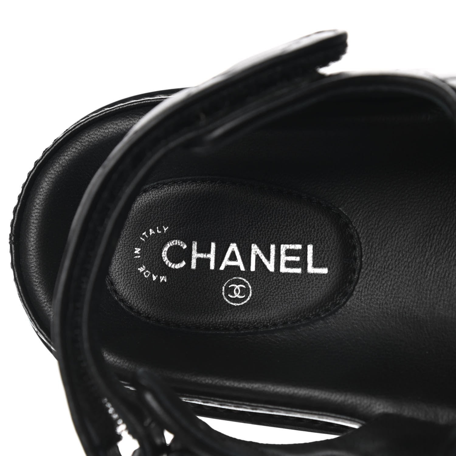 Chanel Lambskin Velcro Dad Sandals 39 So Black 6 of 8