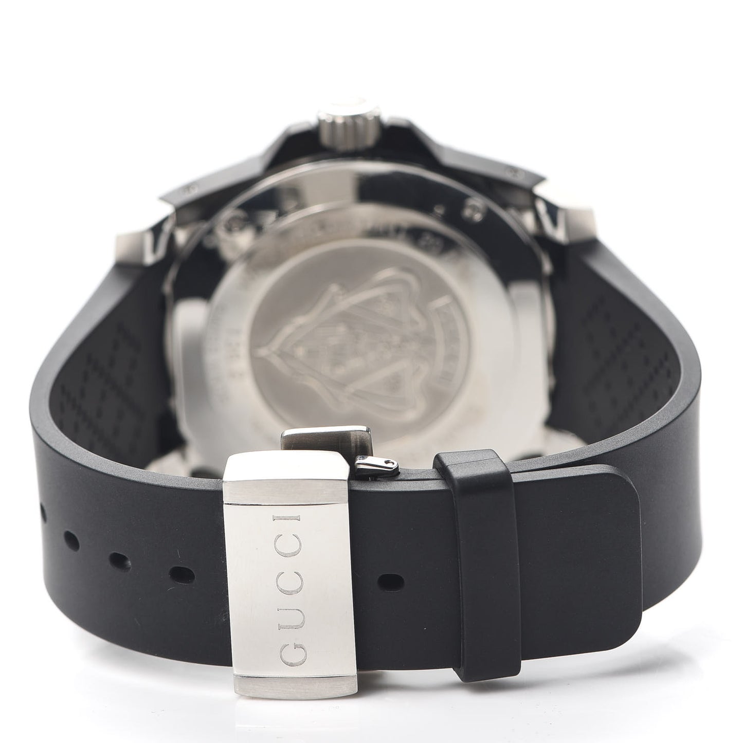 Stainless Steel Rubber 45mm Dive Quartz Watch Black