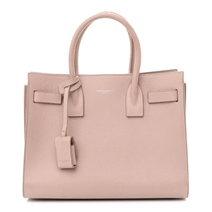 Saint Laurent Grained Calfskin Topstich Baby Sac De Jour Antique Rose 1 of 19